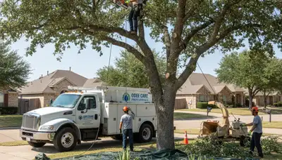 Residential tree removal and trimming by professional crew in Odessa, FL near New Port Richey homes
