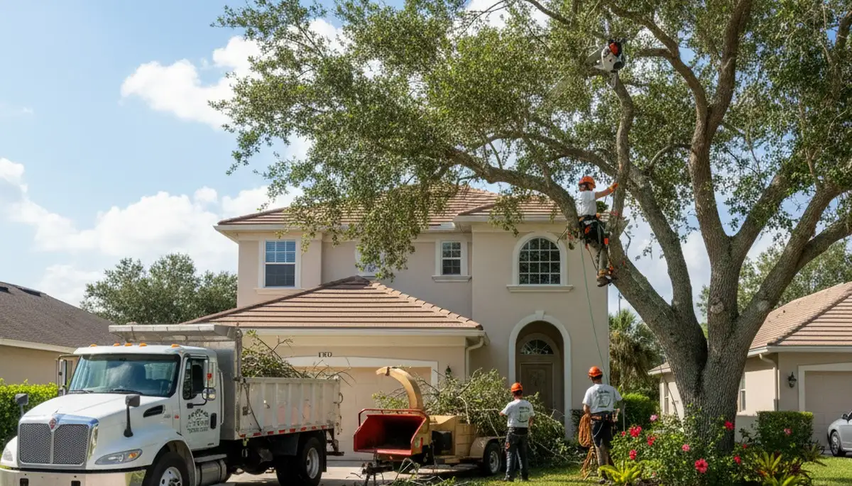 Residential tree removal and trimming service in Tarpon Springs, FL by New Port Richey tree experts