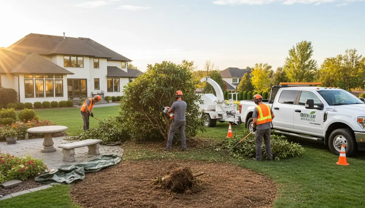 Professional shrub removal service in New Port Richey FL clearing overgrown yard bushes