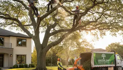 Arborist pruning oak tree branches in New Port Richey, FL for Chop Chop Tree service