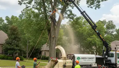 Arborist performing tree removal in New Port Richey, FL for Chop Chop Tree service