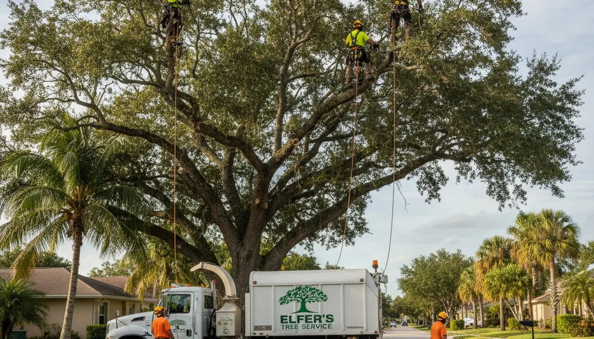 Professional tree removal service in New Port Richey FL safely clearing residential property